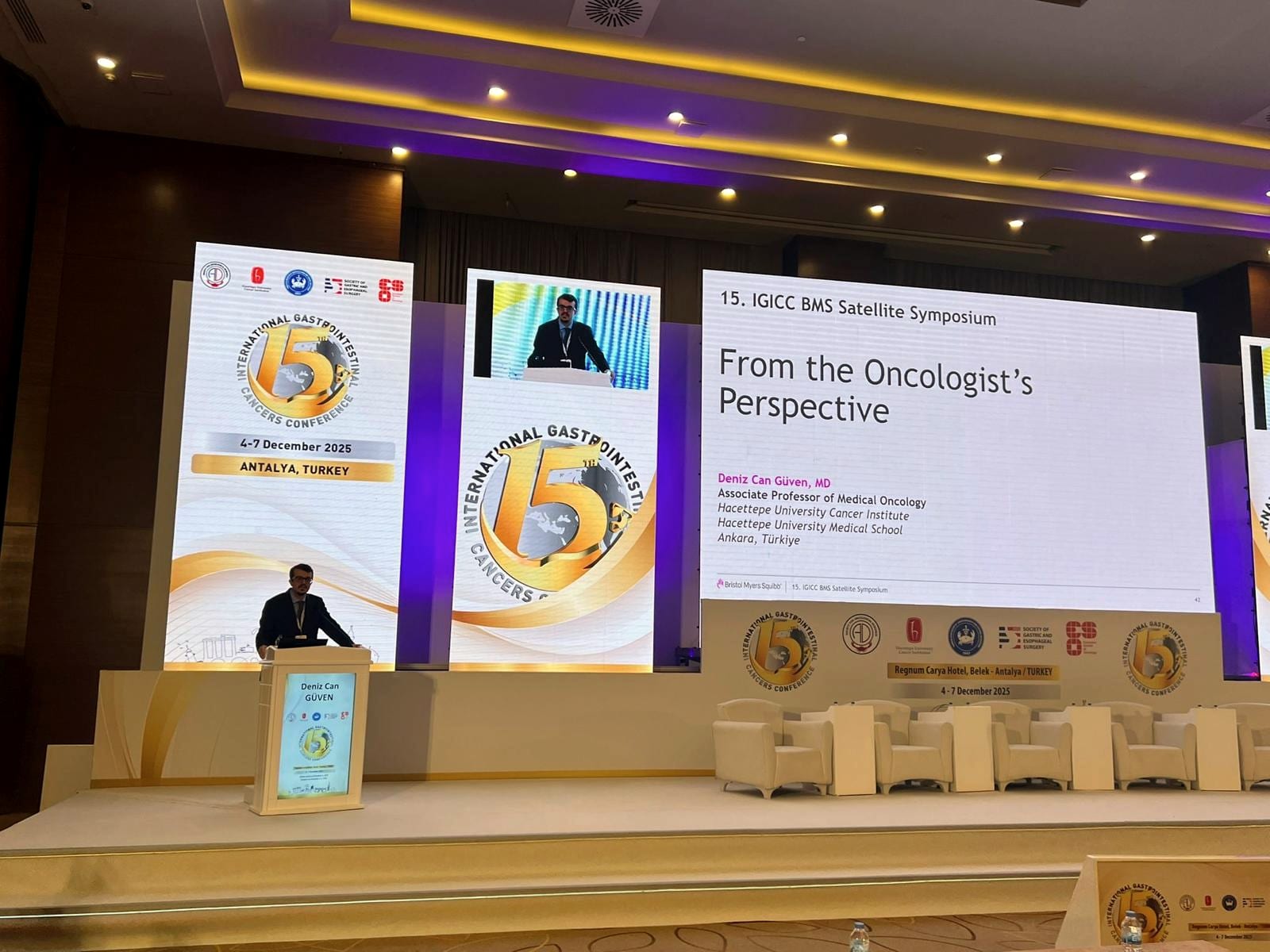 Uluslararası Gastrointestinal Kanserler Konferansı'nda Doç. Dr. Deniz Can Güven'in 'From the Oncologist's Perspective' başlıklı sunumu